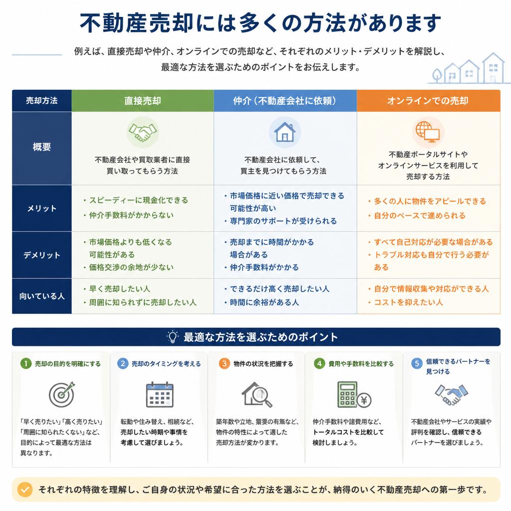 売却方法の種類と選び方