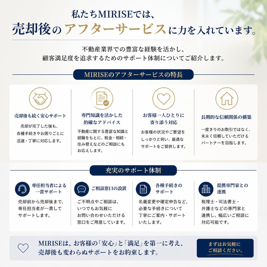 理由ある安心のサポート体制