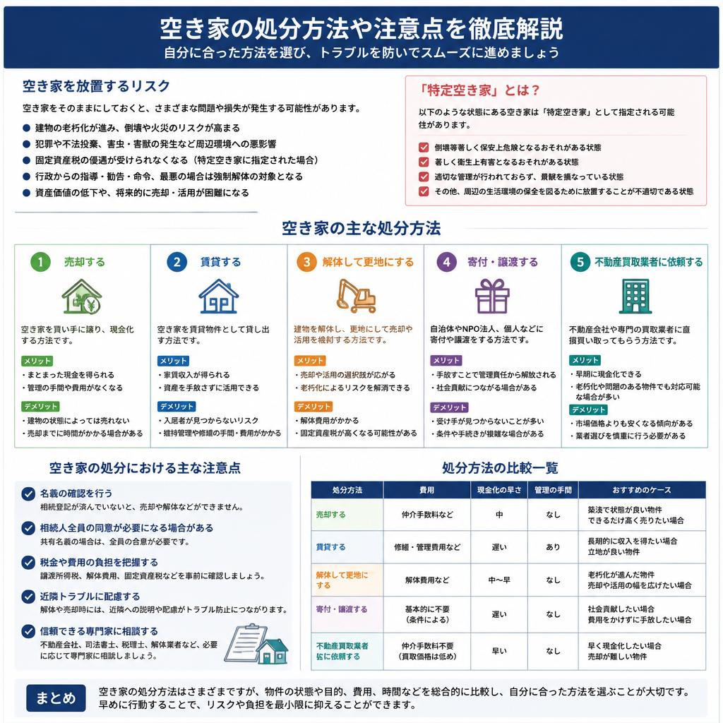 空き家の処分について知っておきたいこと