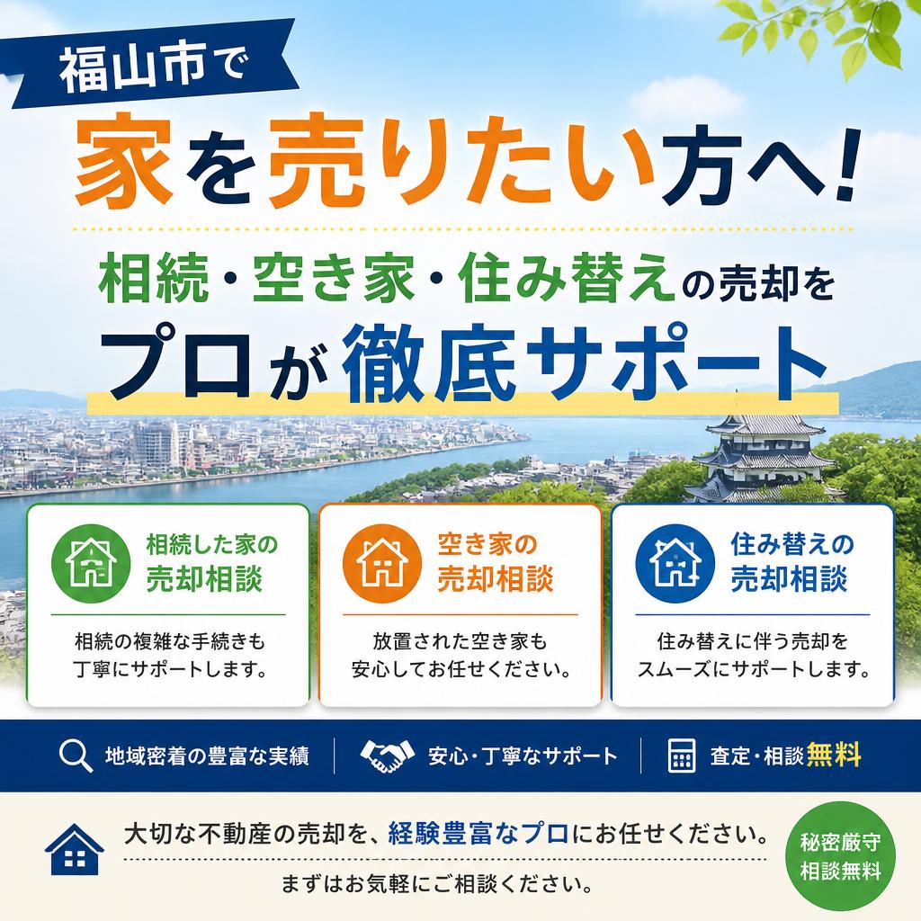 福山市で家を売りたい方へ！相続・空き家・住み替えの売却をプロが徹底サポート