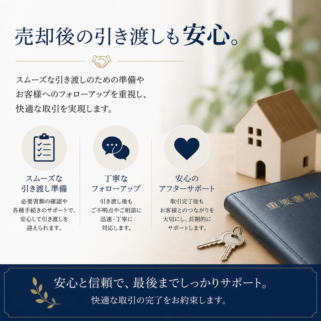 引き渡しまでのサポート体制