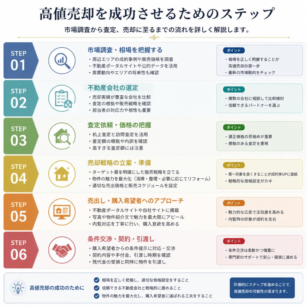 高値売却を実現するプロセス