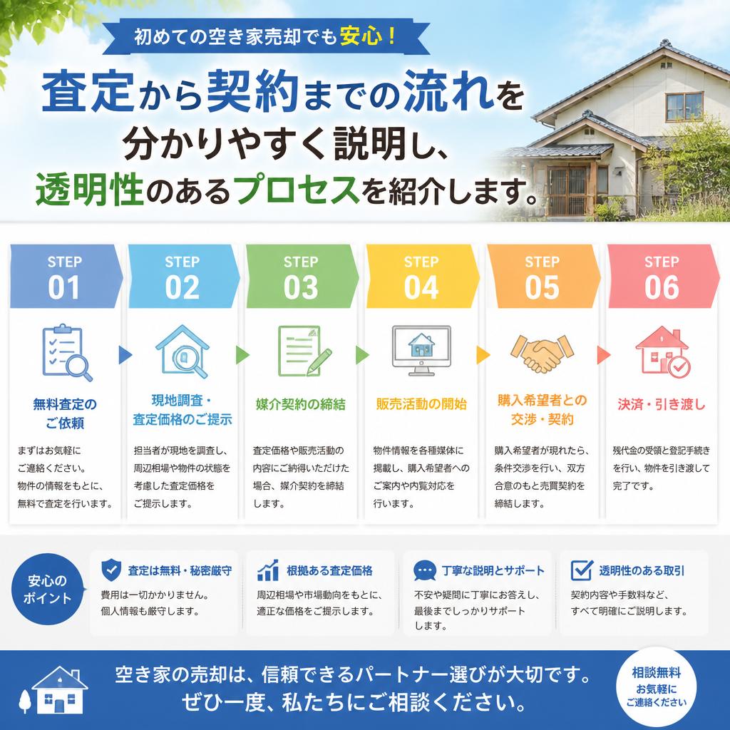 空き家の査定と売却の流れ