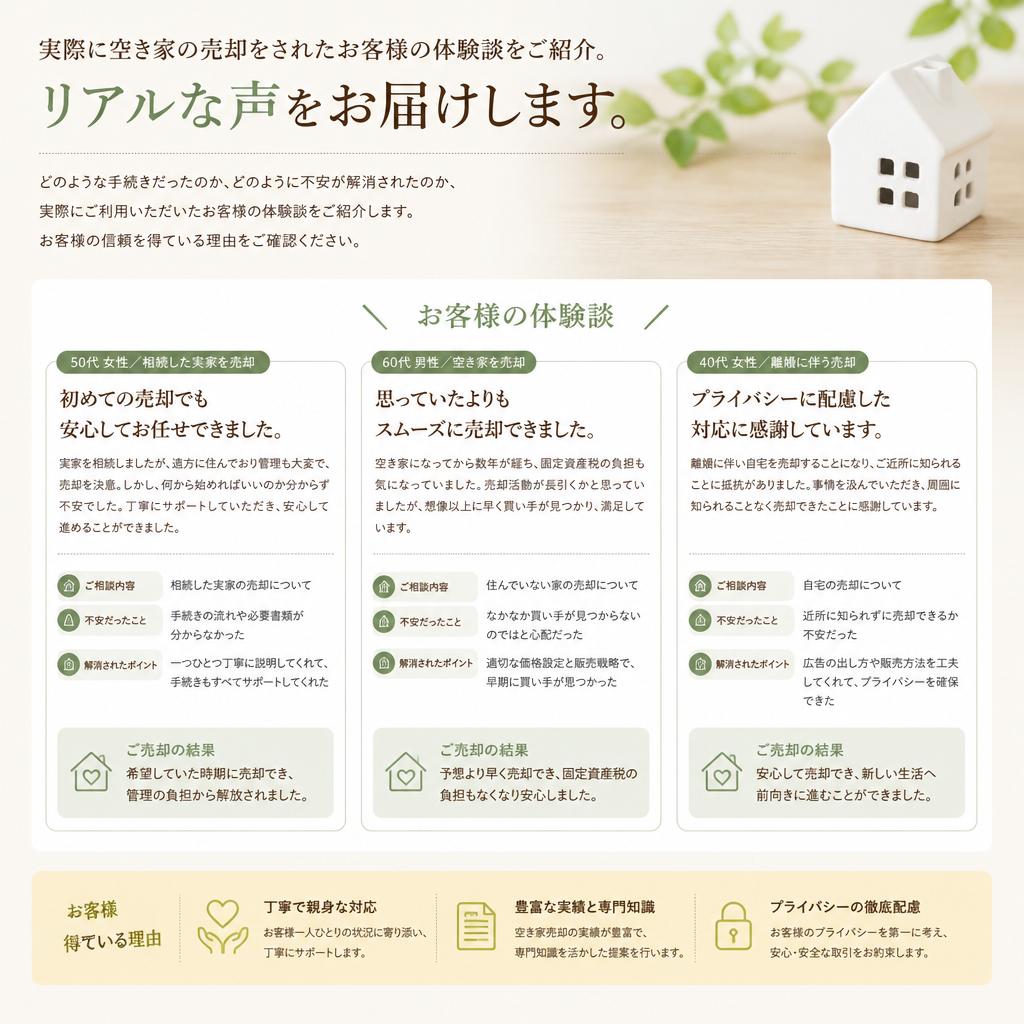 お客様の体験談