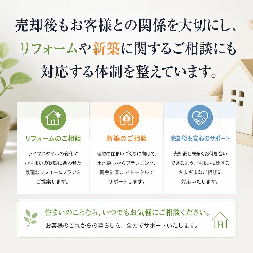 アフターサービスへのこだわり