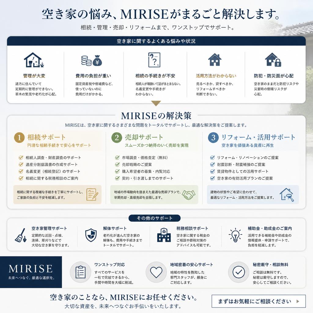 空き家の悩みを解決する方法