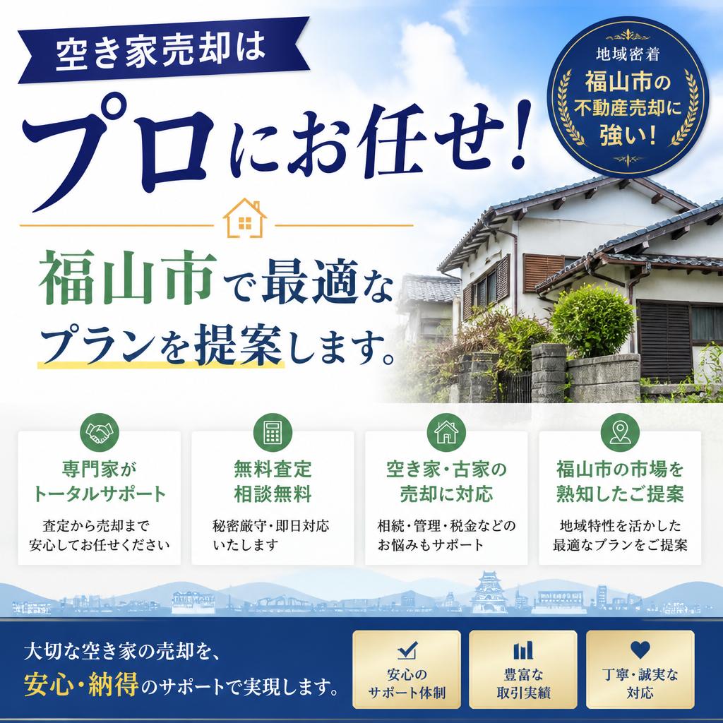 空き家売却はMIRISEにお任せ。福山市で最適なプランを提案します。