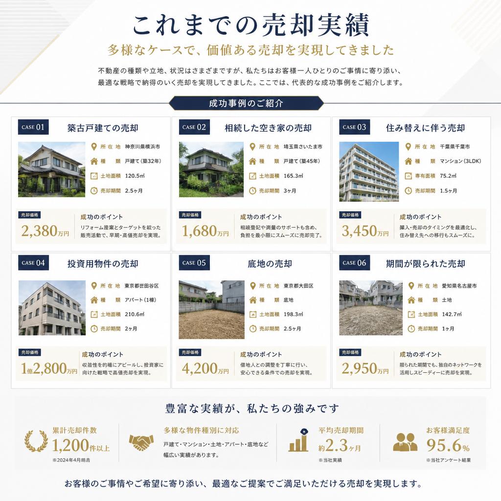 実際の売却実績