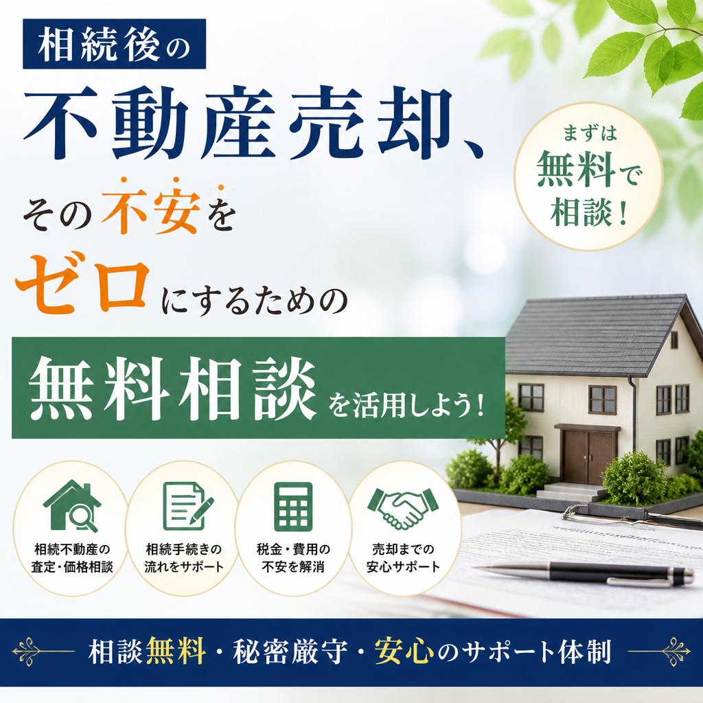 広島県福山市｜相続後の不動産売却、その不安をゼロにするための無料相談を活用しよう。