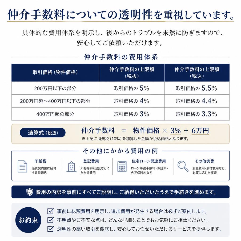 仲介手数料は明朗会計