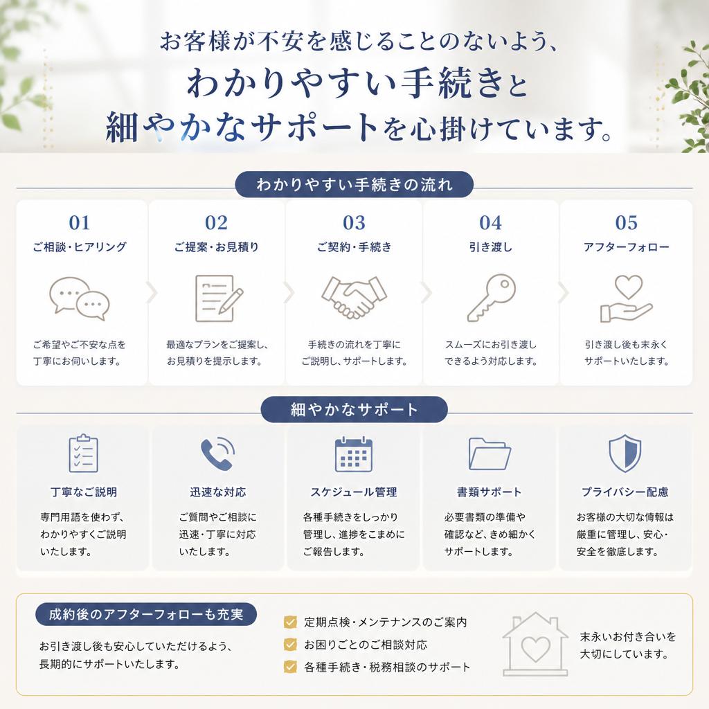 安心な売却プロセス