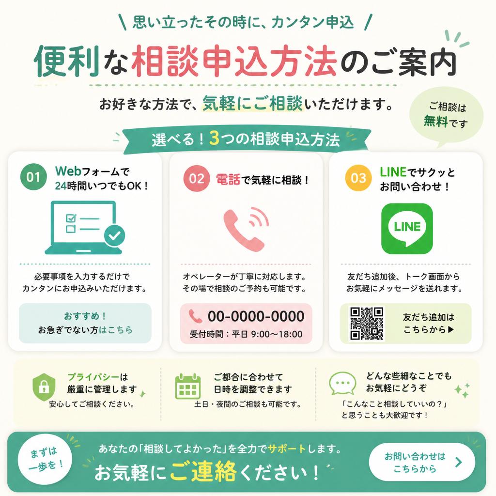 まずは無料相談から！
