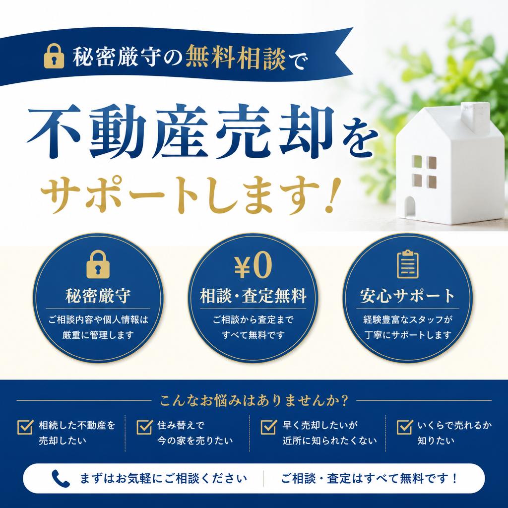 広島県福山市｜不動産売却｜秘密厳守の無料相談｜ご近所に知られず売りたい方へ。
