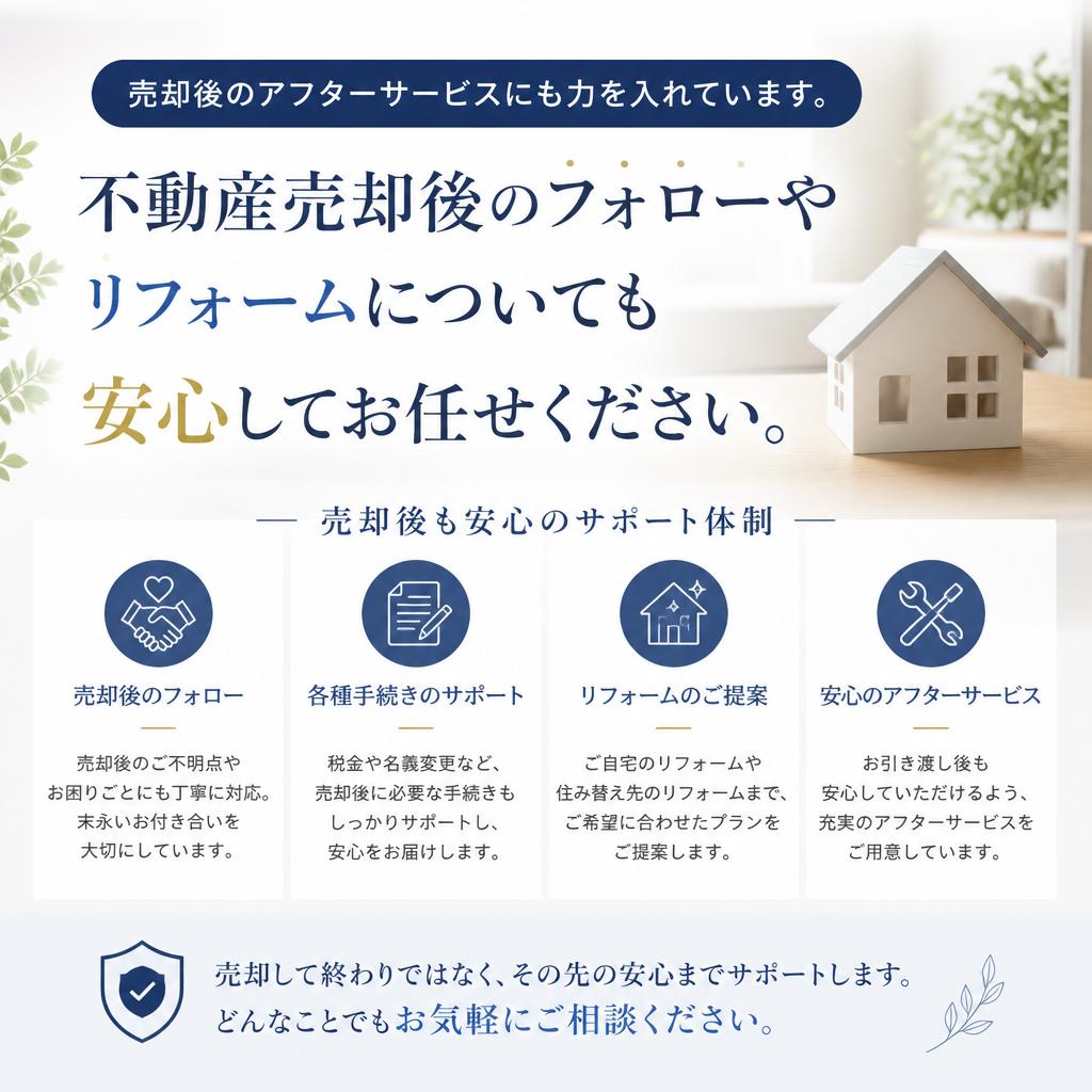 アフターサービスの充実