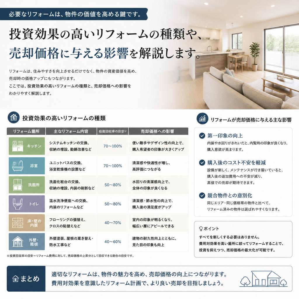 リフォームによる価値の向上