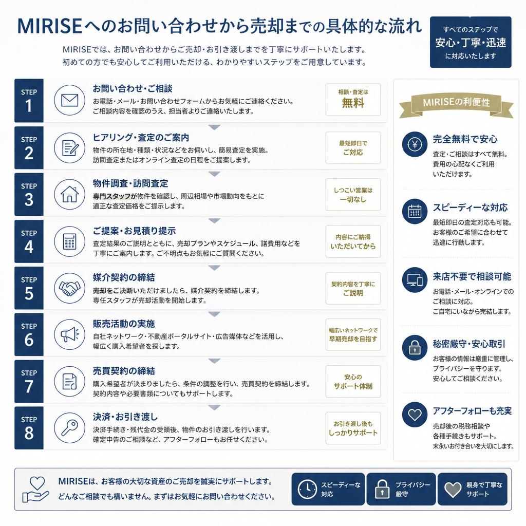 7. お問い合わせから売却までの流れ