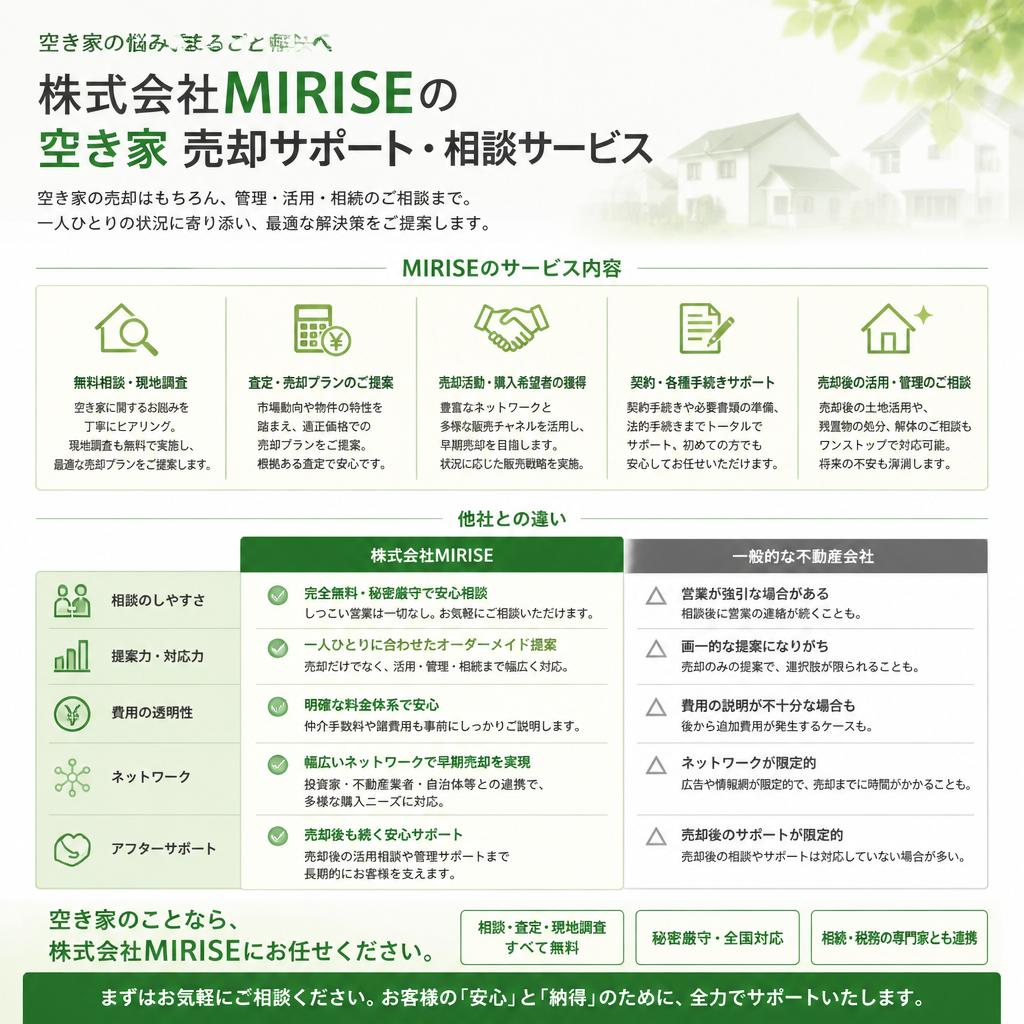 MIRISEのサポート内容
