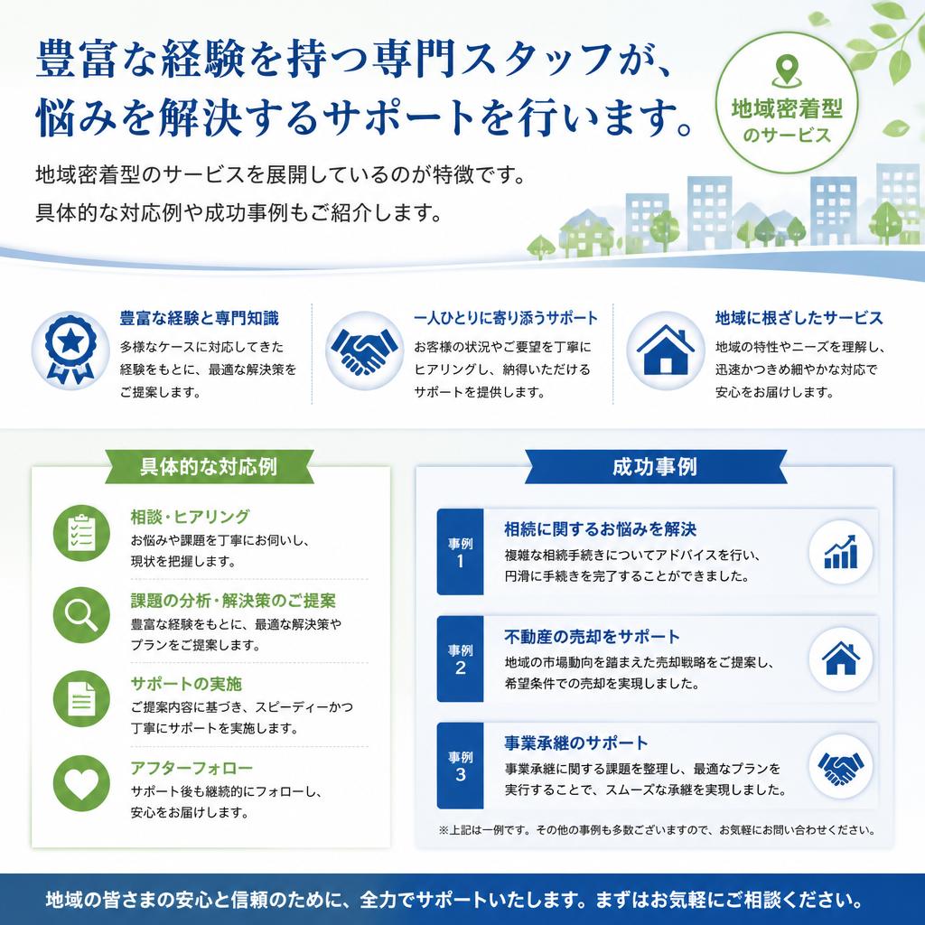 専門スタッフがサポート