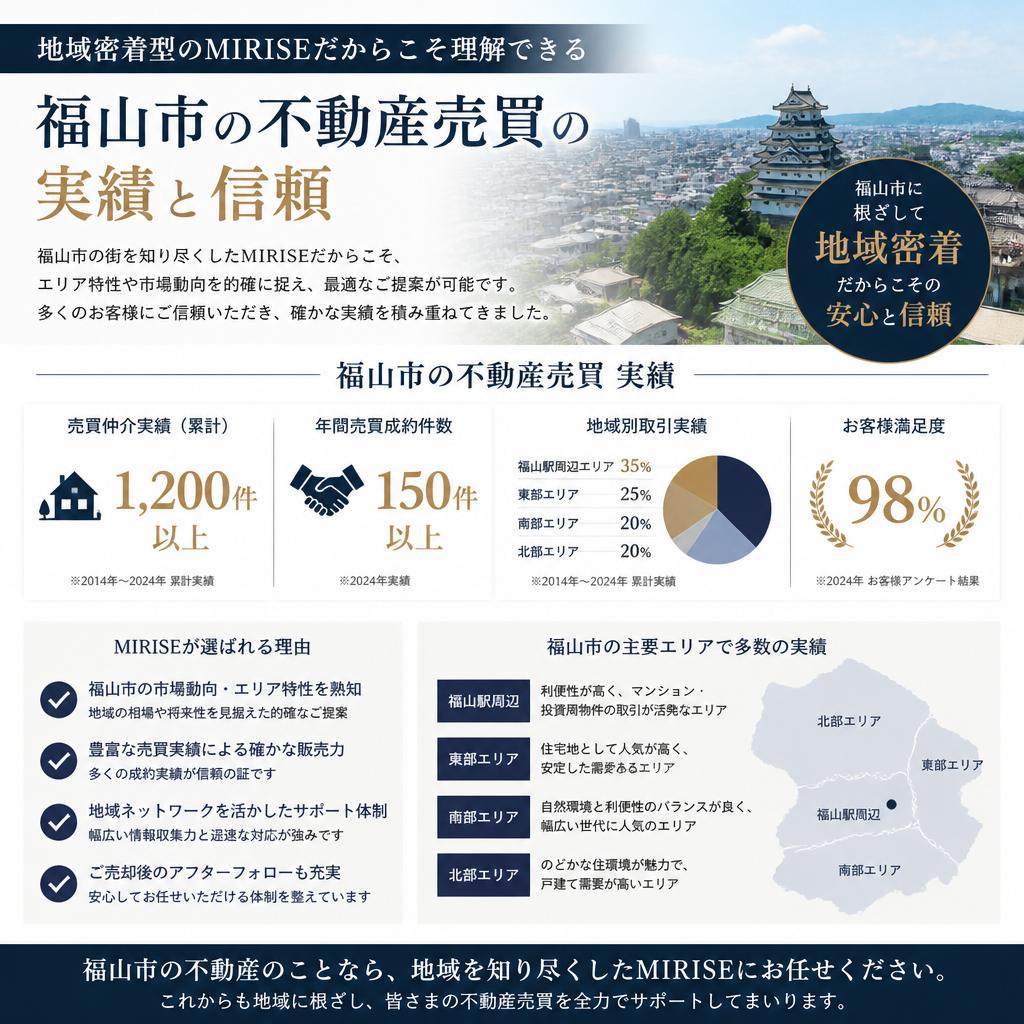 福山市の不動産売買実績について