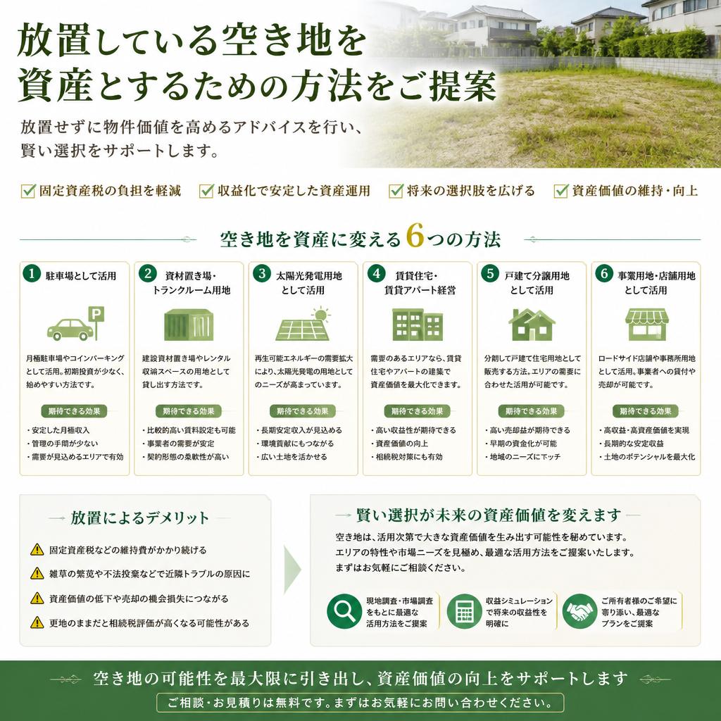 放置地の有効活用方法