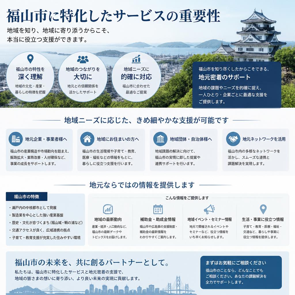 地域密着型のアドバイス