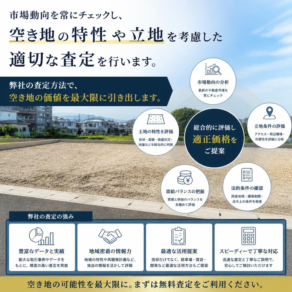 空き地の価値を最大化する査定方法