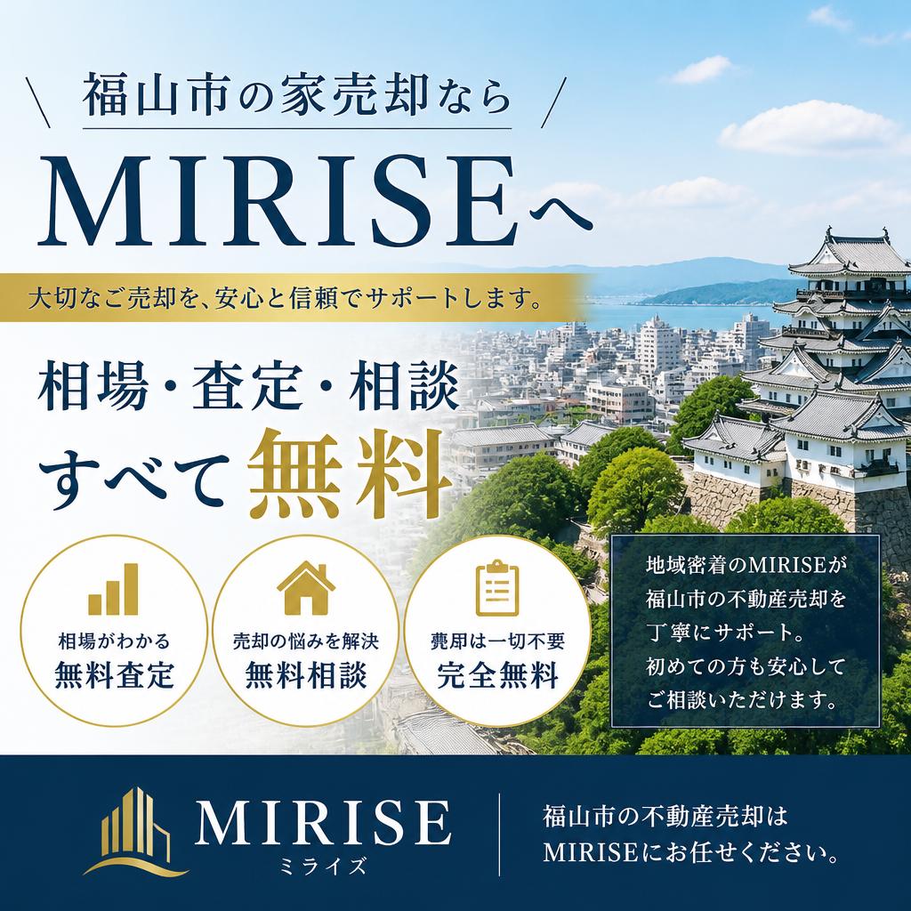 福山市の家売却ならMIRISEへ｜相場・査定・相談すべて無料