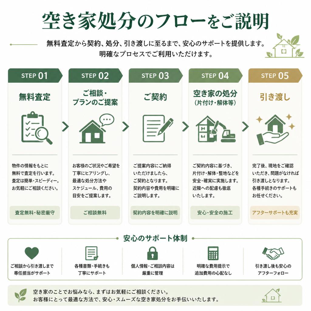 流れに沿った分かりやすい手続き