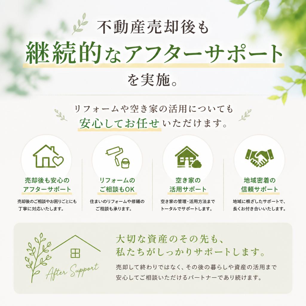 5. アフターサポートの充実
