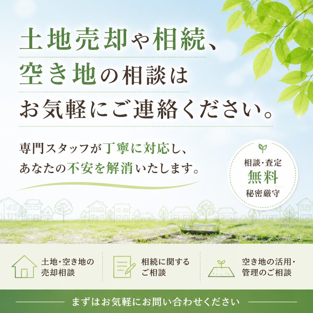 今すぐお問い合わせを｜あなたの土地の可能性を一緒に探ります