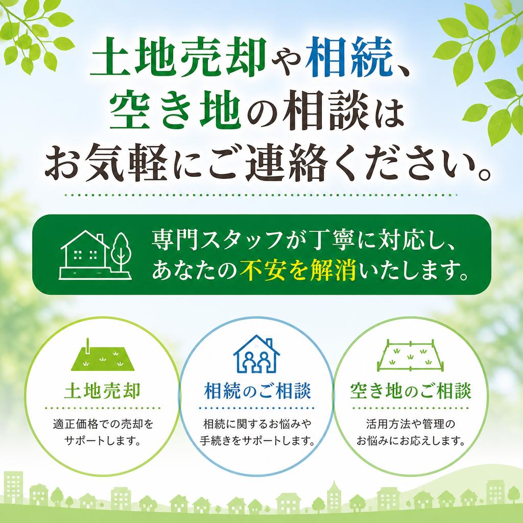 今すぐお問い合わせを｜あなたの土地の可能性を一緒に探ります