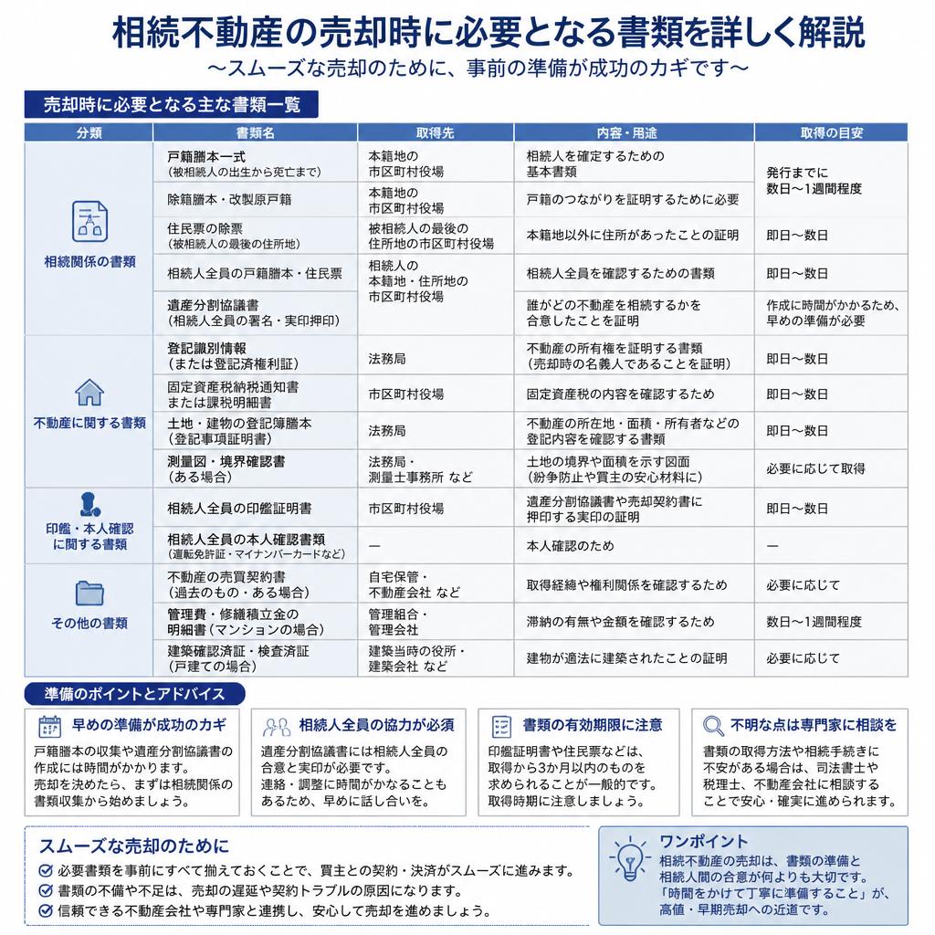 売却時の必要書類