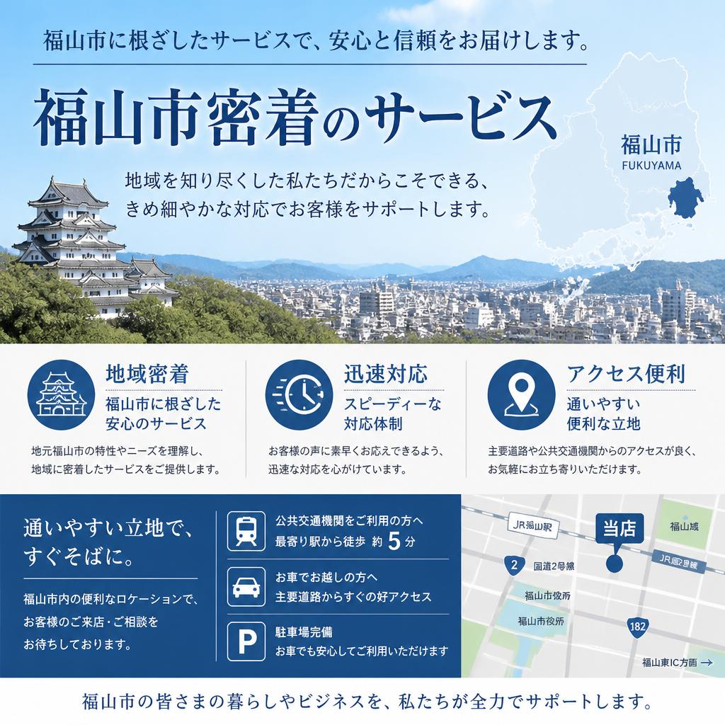 地域密着型のサービスでスピーディーな対応