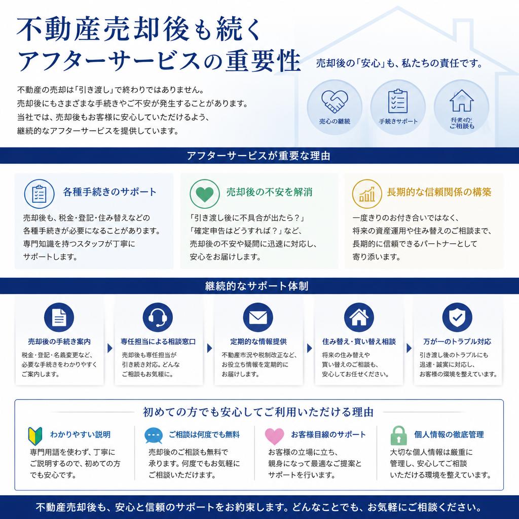 アフターサービスの充実