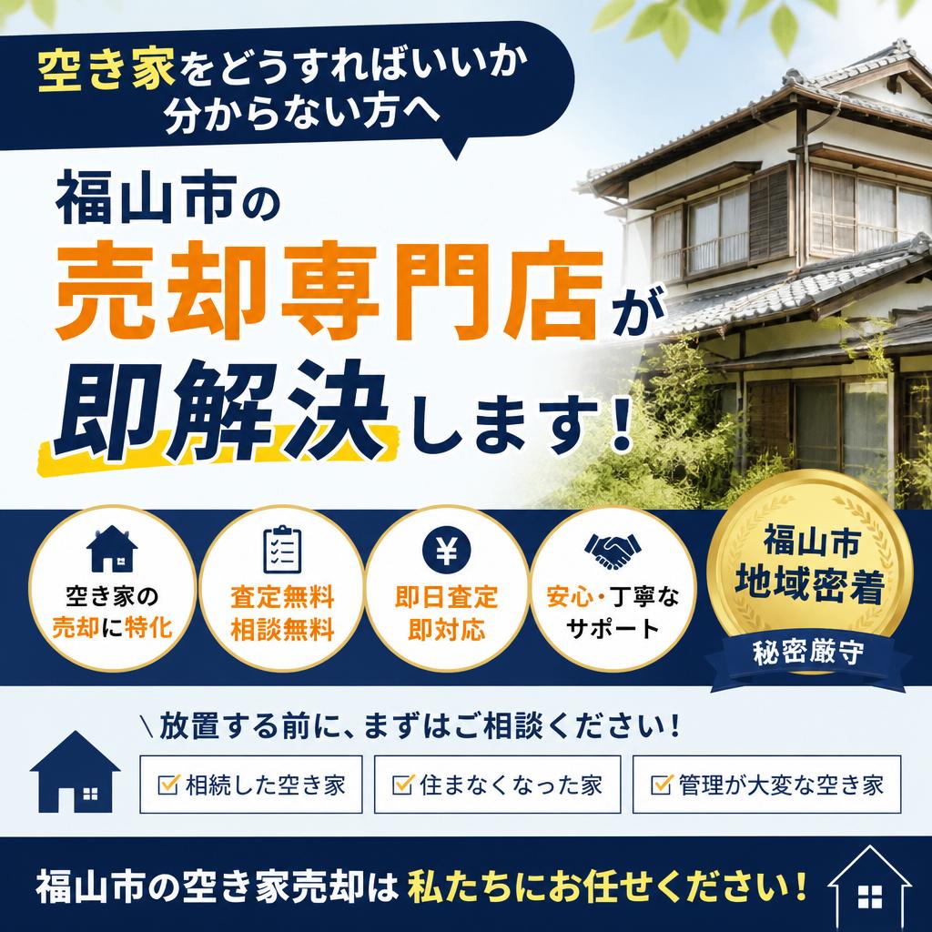 空き家をどうすればいいか分からない方へ｜福山市の専門店が即解決します
