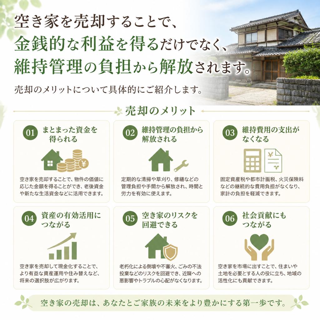 2. 空き家売却のメリット