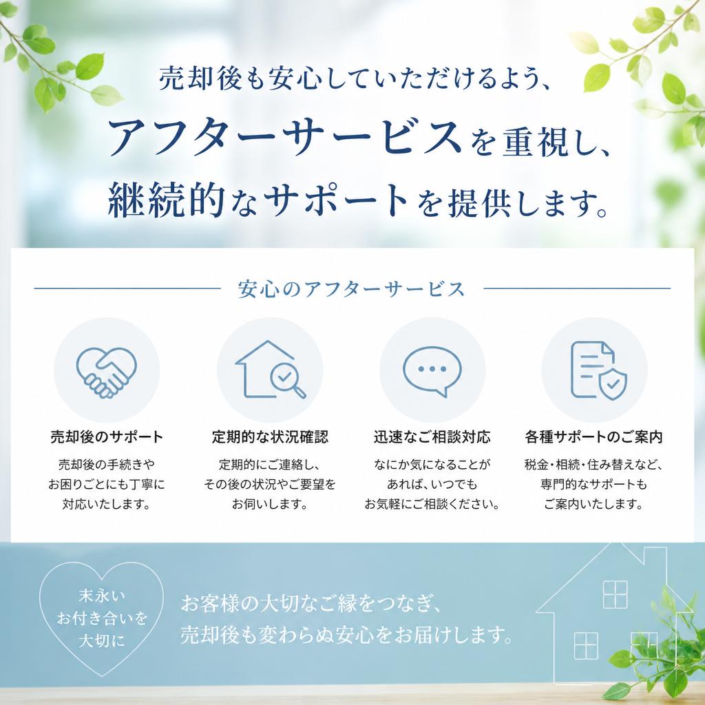 アフターサービスの充実